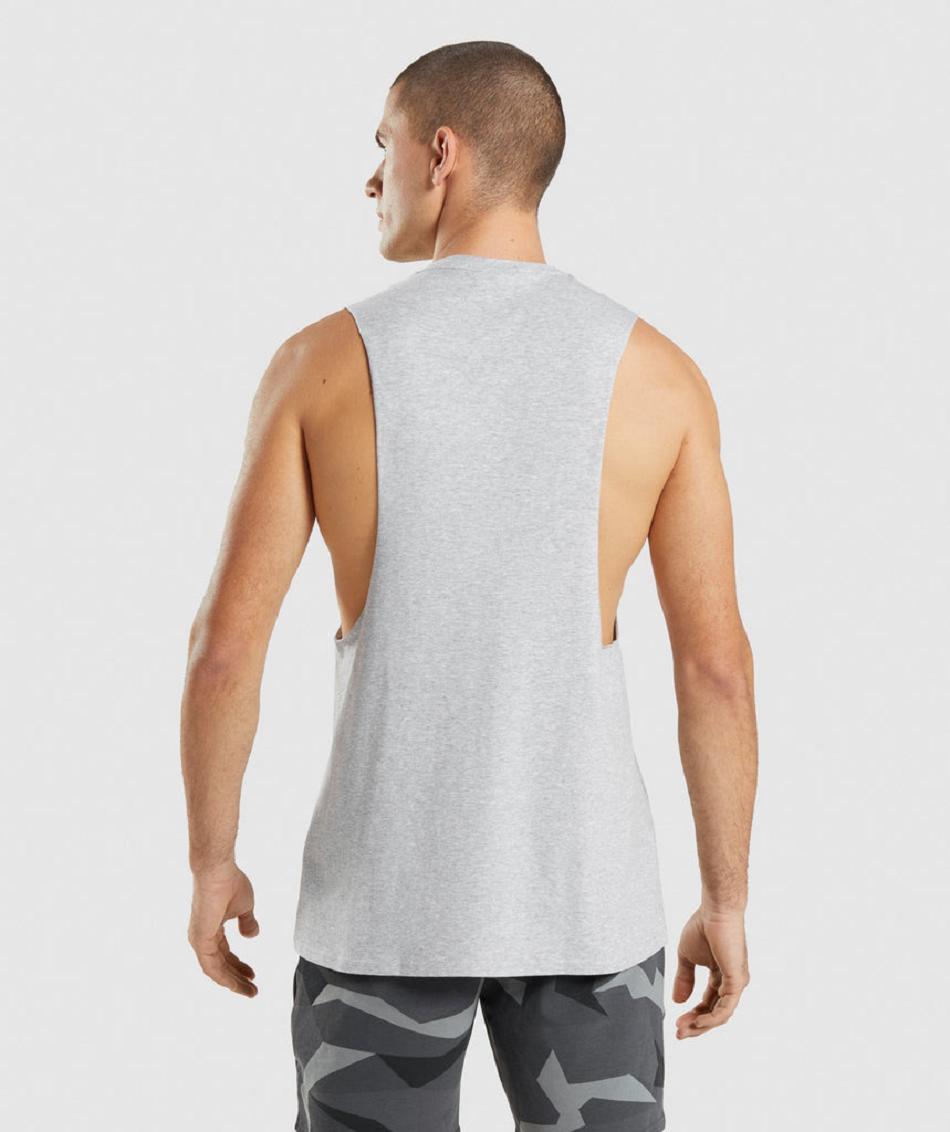 Camiseta Tirantes Gymshark Critical 2.0 Drop Arm Hombre Gris Claro | CO 3239GSO